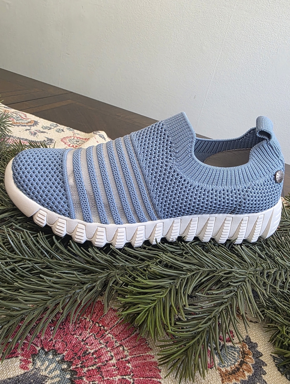 bernie mev. Women's Wylie Slip-on Sneakers in Steel Blue